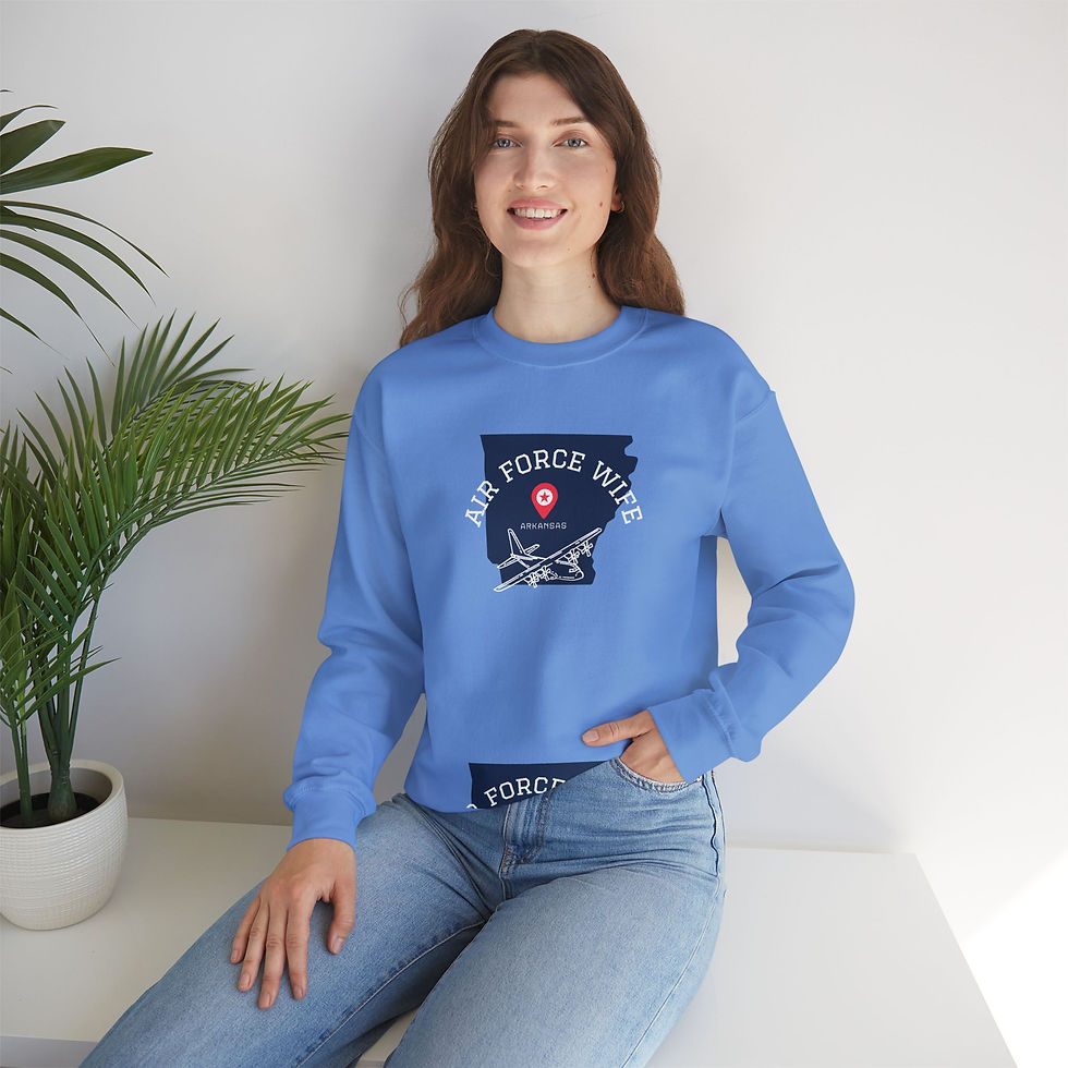Thumbnail: Air Force Wife Sweatshirt — Military Spouse Crewneck, Proud Air Force Supporter