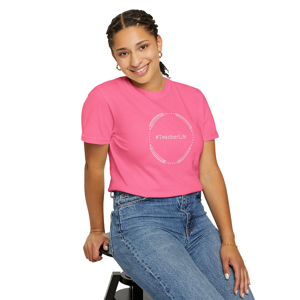 Thumbnail: #TeacherLife Unisex Garment-Dyed T-Shirt