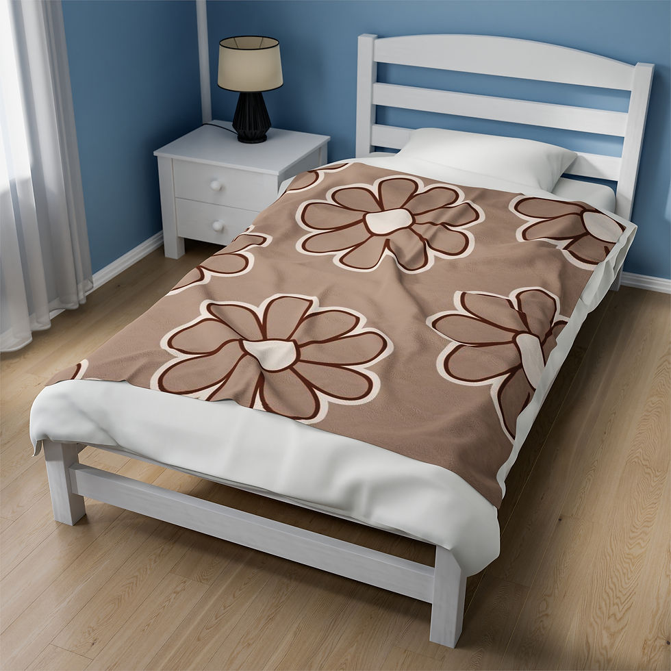 Thumbnail: Flower Velveteen Plush Blanket