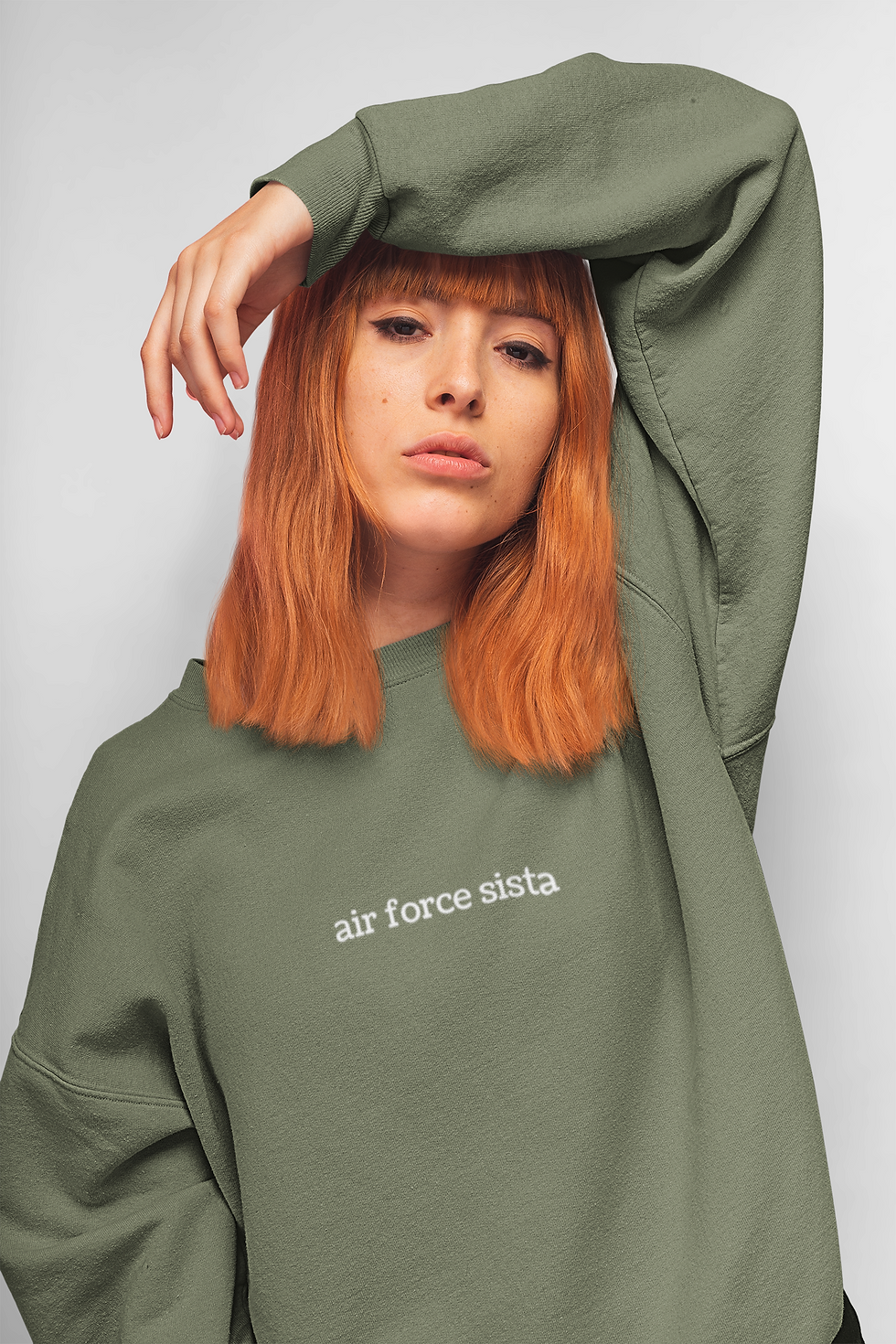 Thumbnail: Air Force Sista Crewneck Sweatshirt - Cozy Unisex Apparel