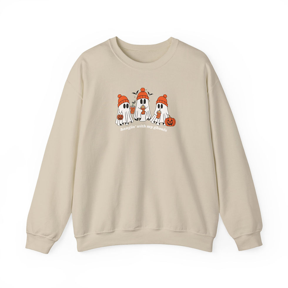 Thumbnail: Hangin' With My Ghouls - Fun Creative Halloween Sweatshirt