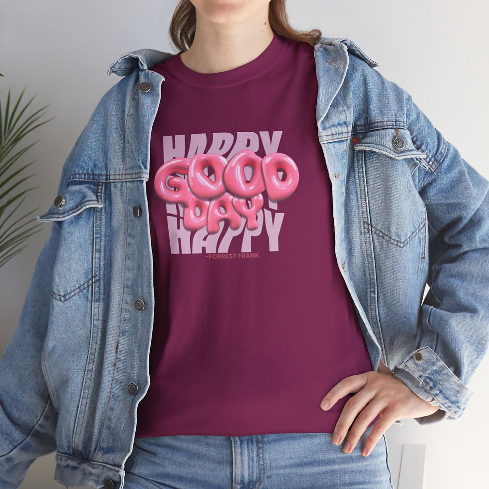 Thumbnail: Happy Good Day - Unisex Christian Heavy Cotton Tee