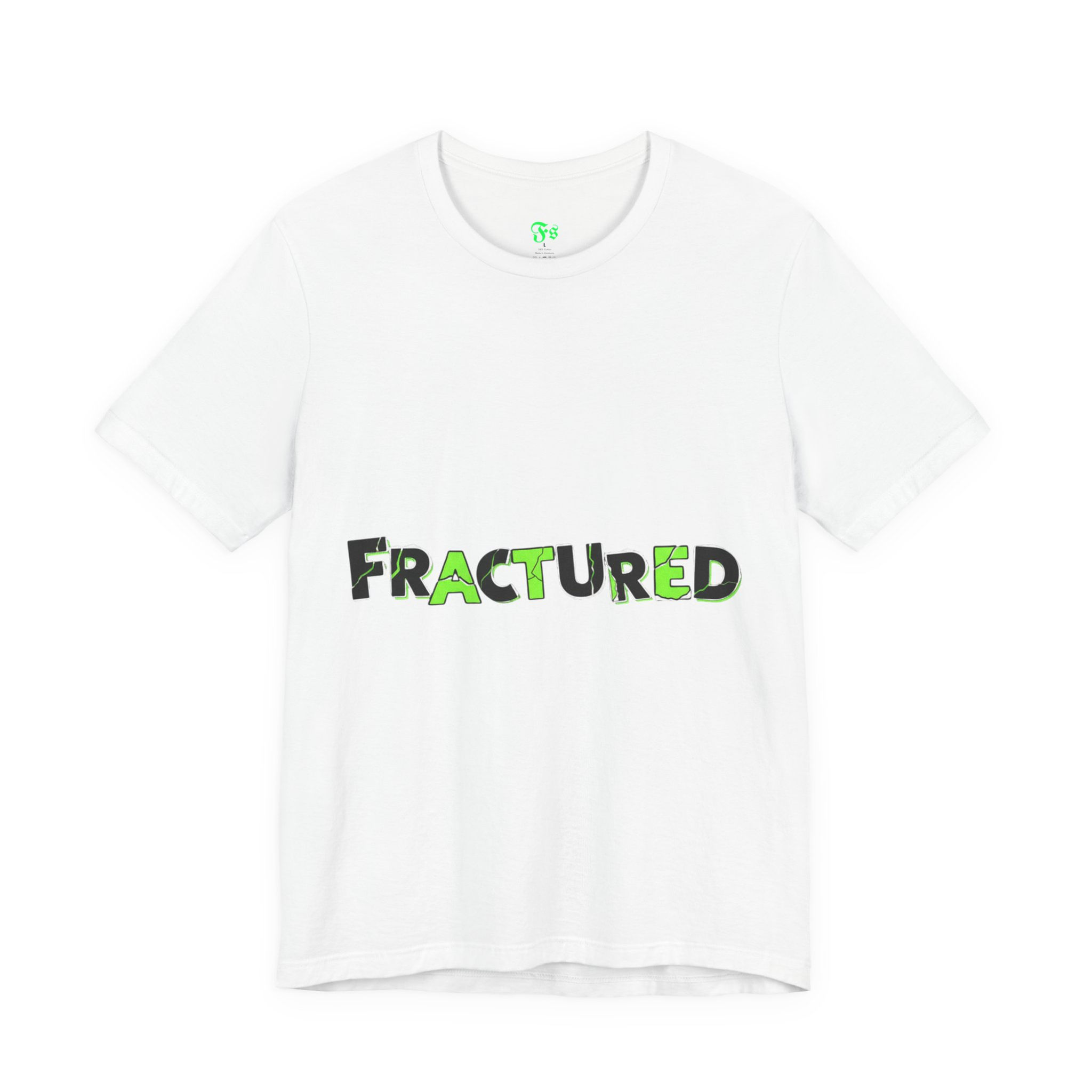 Ransom-Style Green & Black Text T-Shirt