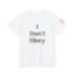 Thumbnail: Unicorn Rainbow I don't Obey heavy cotton tee