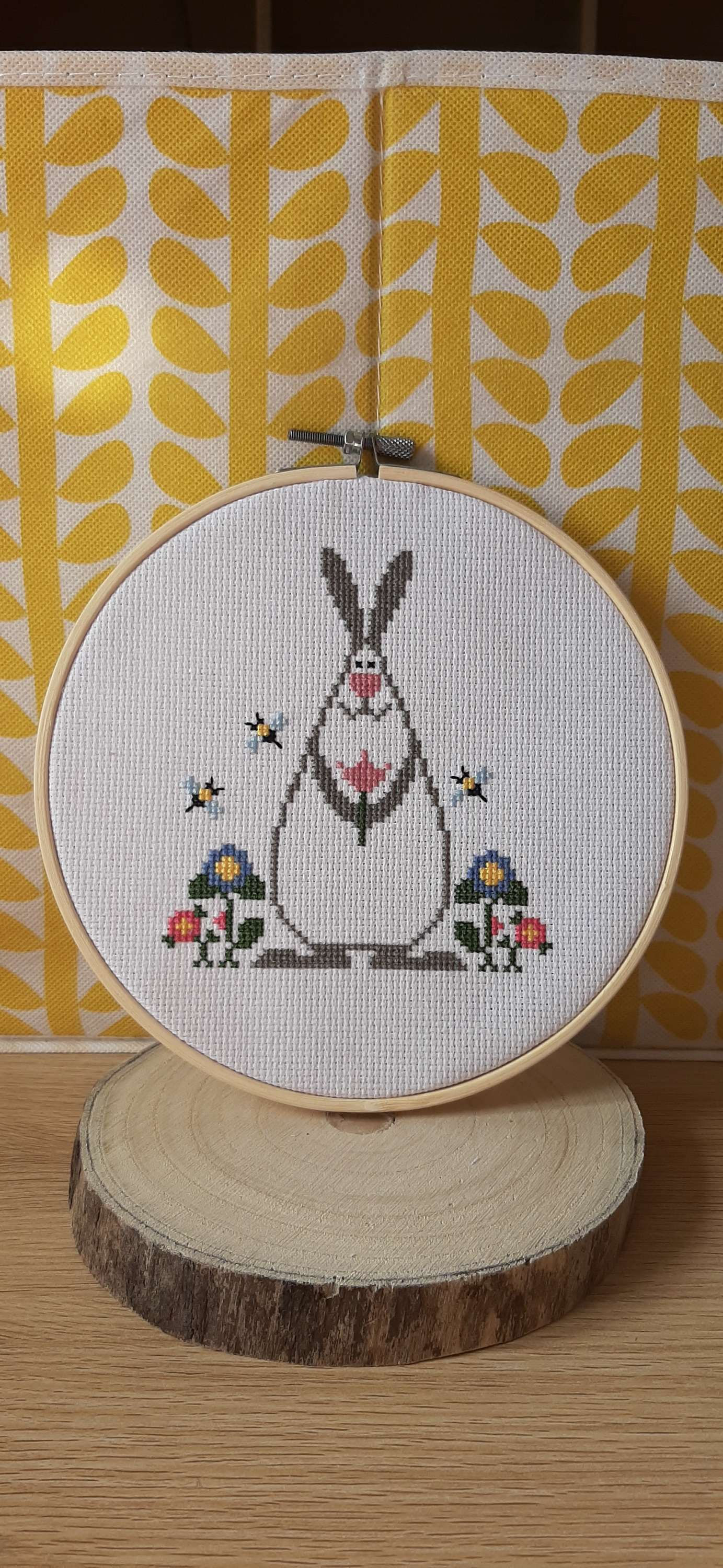 Floral Bunny Cross Stitch Kit