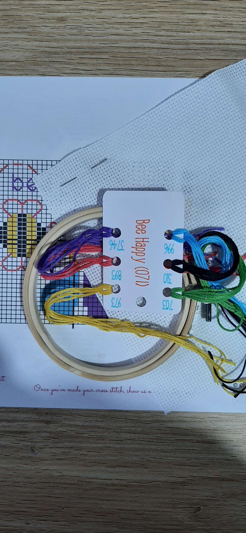 Thumbnail: "Bee Happy" Cross Stitch Kit