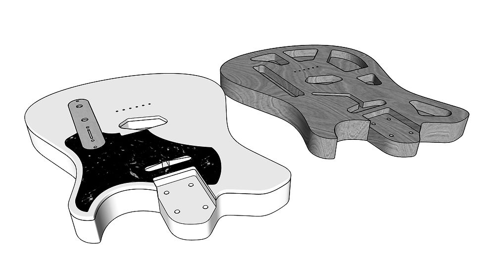 custom guitar body design