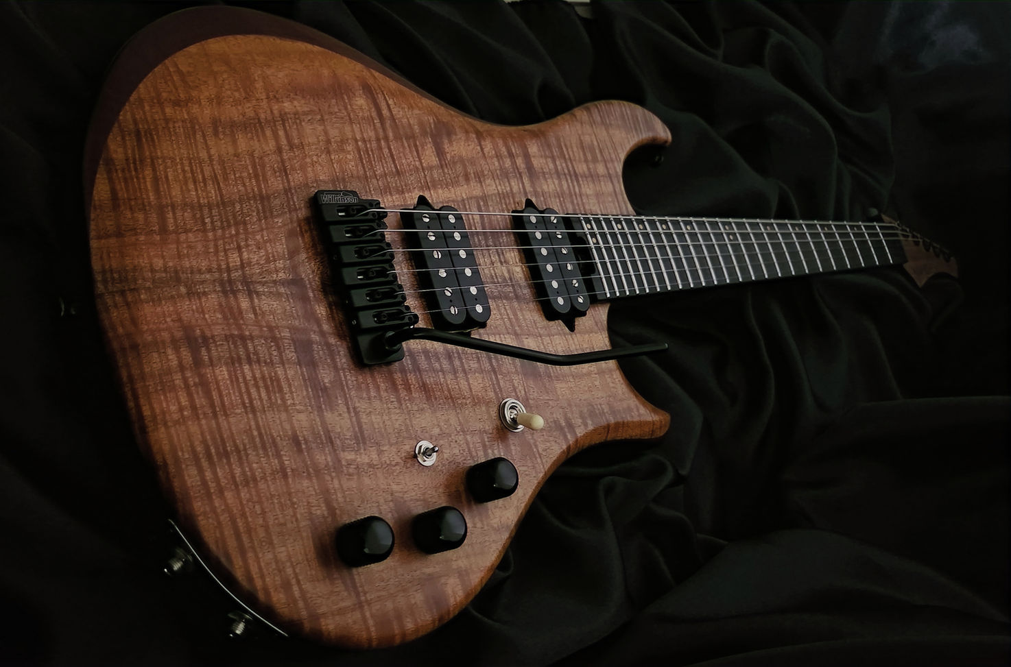 custom guitar with blackwood top
