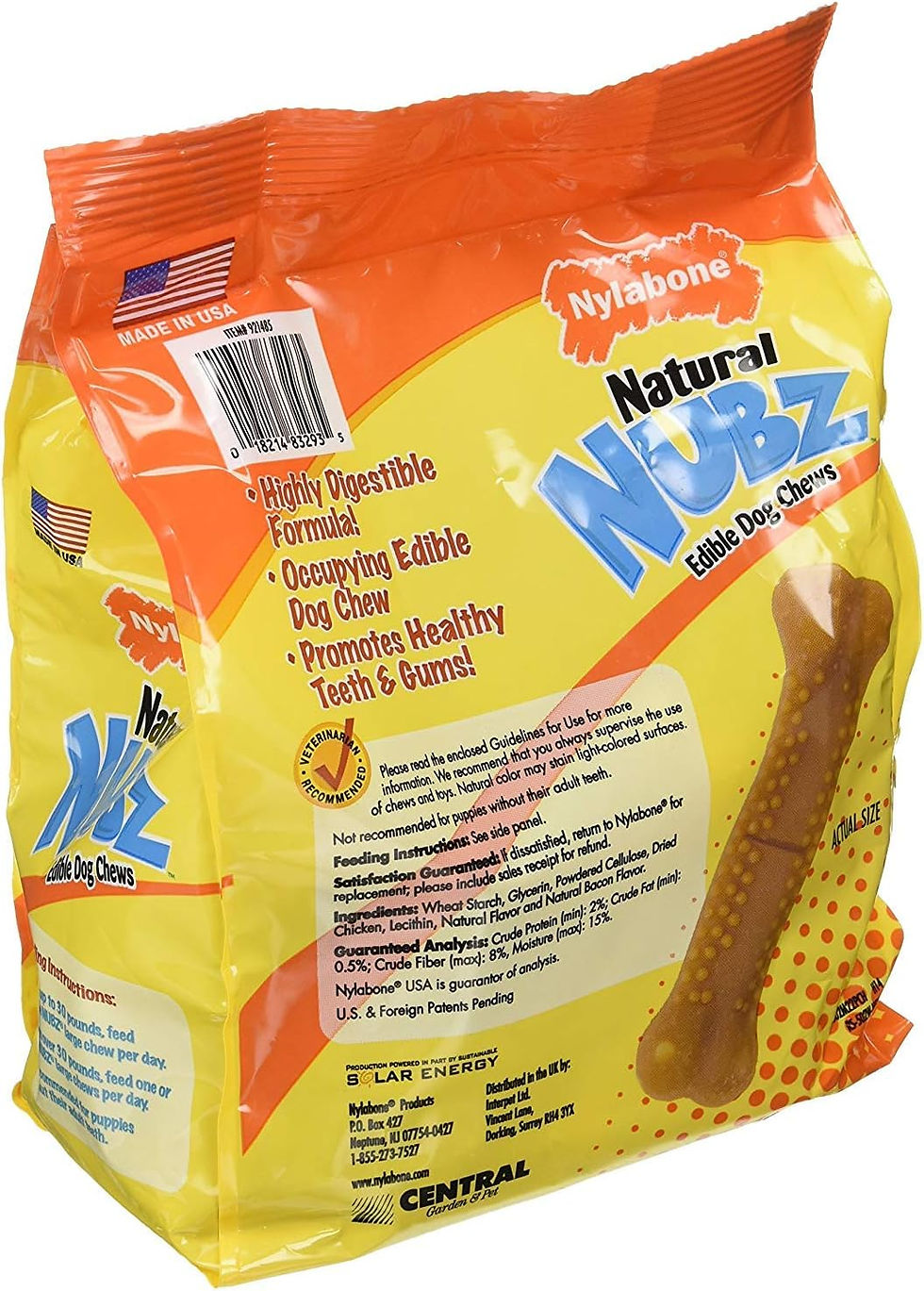 Nylabone Chicken Flavor Dog Chews 2-Pack Packaging