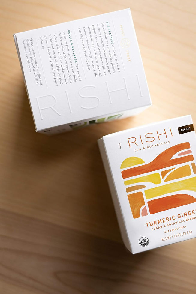 Organic Caffeine-Free Turmeric Ginger Tea Sachets by Rishi