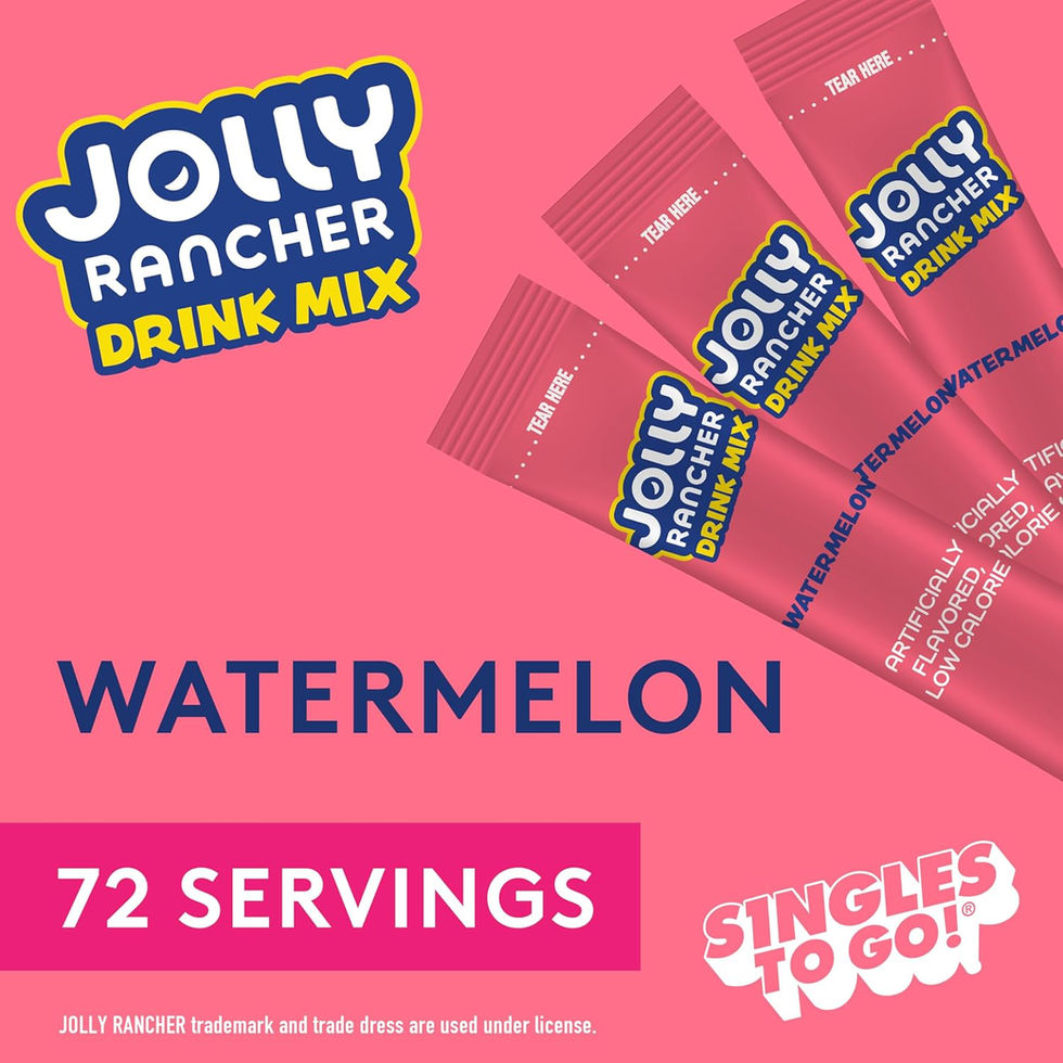 Jolly Rancher Watermelon Sugar-Free Drink Mix Packets Close-Up