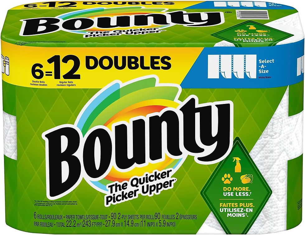Bounty 1939879 Kitchen Paper Towels Carton Packaging Side Angle