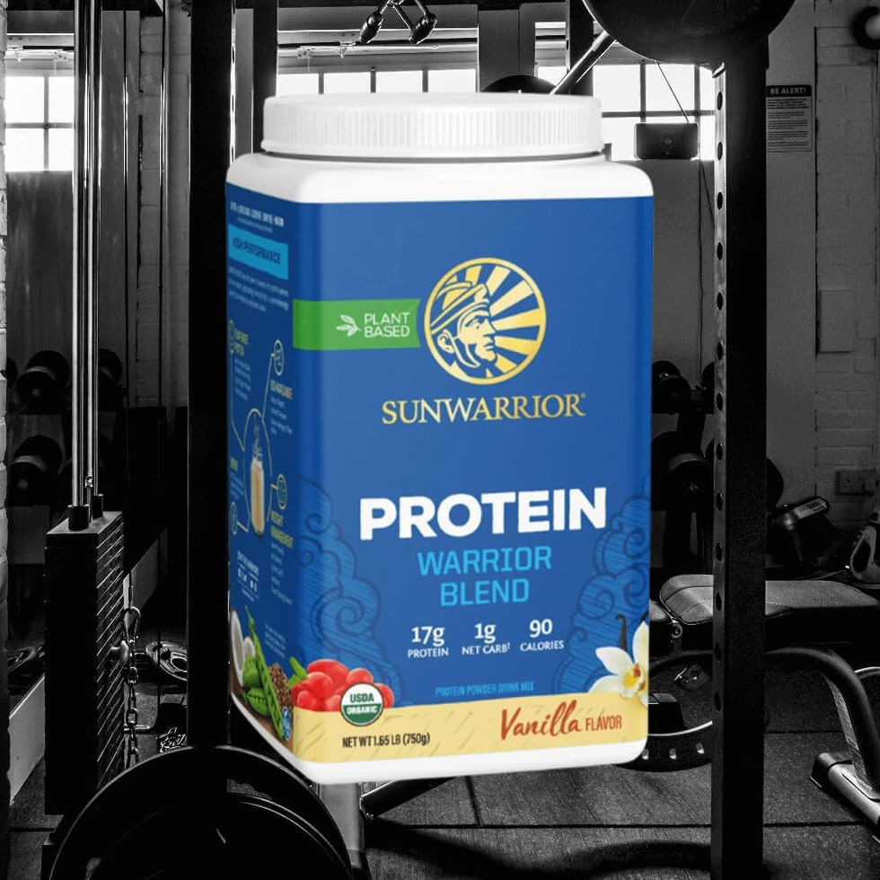Sunwarrior Warrior Blend Vegan Protein Powder Vanilla – Side Angle Packaging