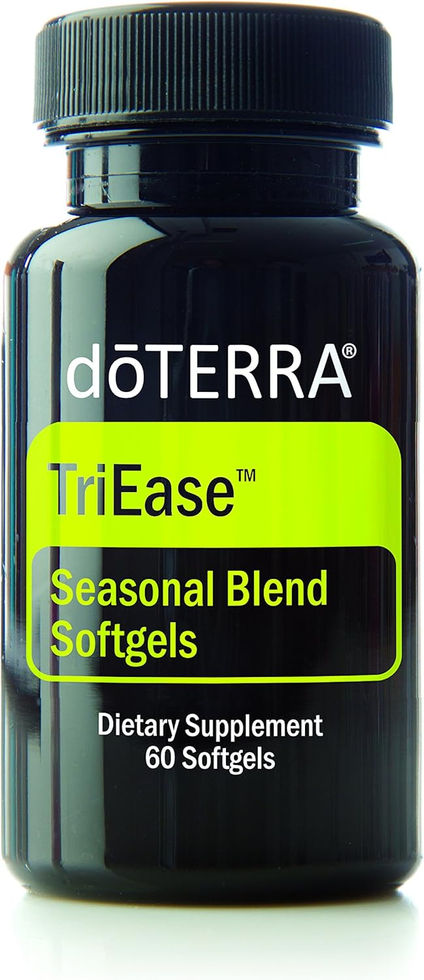 doTERRA TriEase Softgels Essential Oil Seasonal Blend 60 Count Bottle Front View
