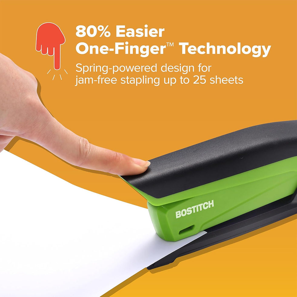 PaperPro Bostitch Desktop Stapler One-Finger Technology 210 Staples Included Side Angle