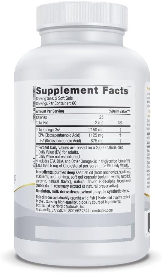 Nordic Naturals ProOmega 2000 Fish Oil Lemon Flavor Box and Bottle Side Angle