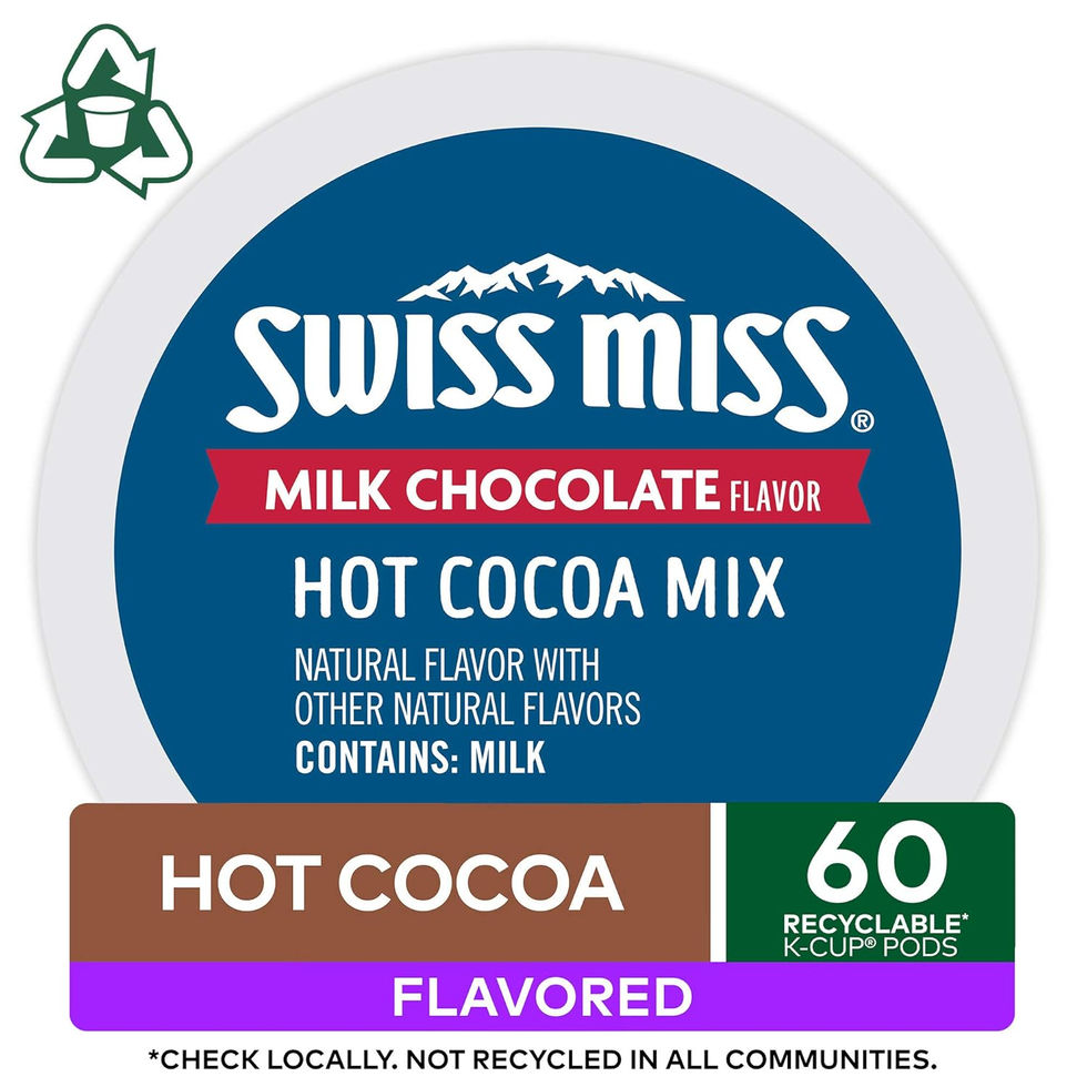 Swiss Miss Hot Cocoa K-Cups 60 Ct Side Angle Packaging