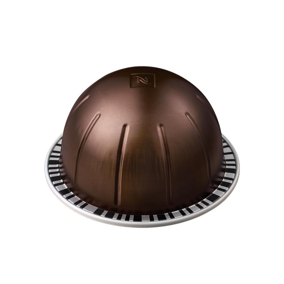 Dark Roast Caffeinated Coffee Capsules NEE JOO VertuoLine Pack Side View