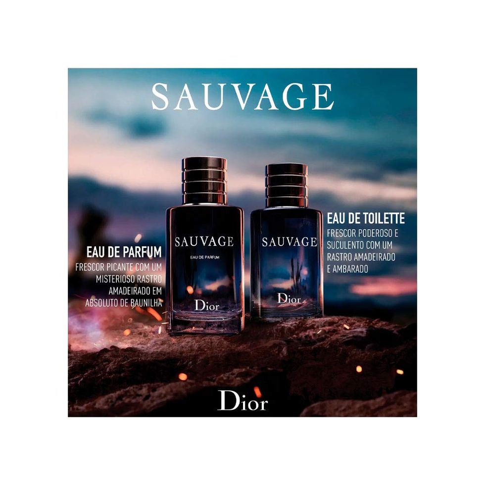 Sauvage by Dior Eau De Parfum Spray 3.4 Ounce Luxury Fragrance Display