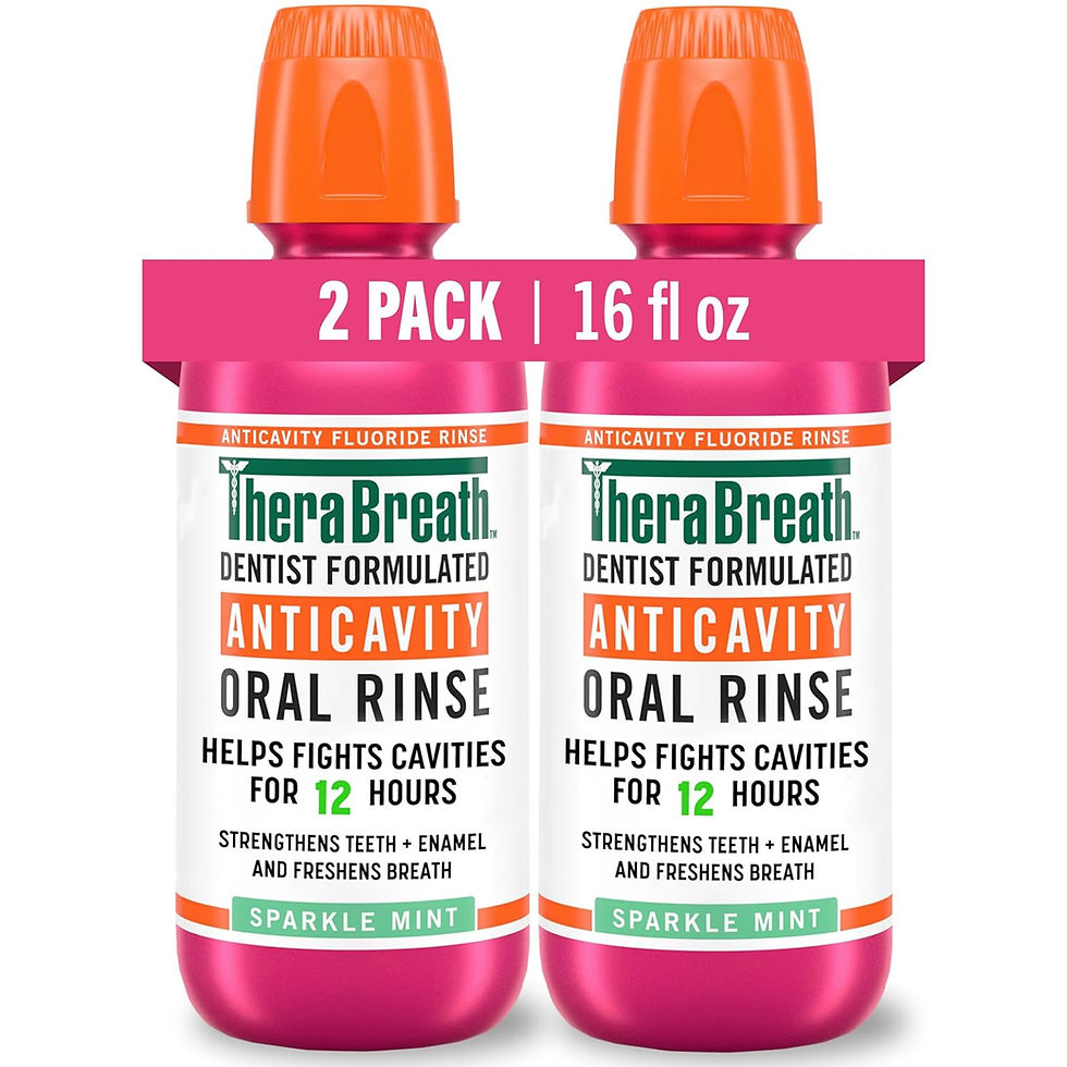 TheraBreath Anticavity Fluoride Mouthwash Sparkle Mint 16 Fl Oz 2-Pack Front View