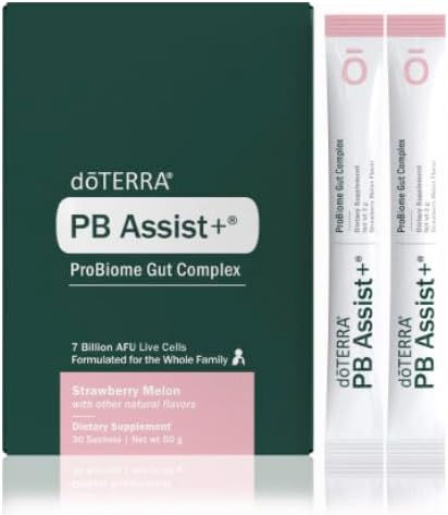 doTERRA PB Assist+ ProBiome Gut Complex Strawberry Melon 30 Sachets Front View