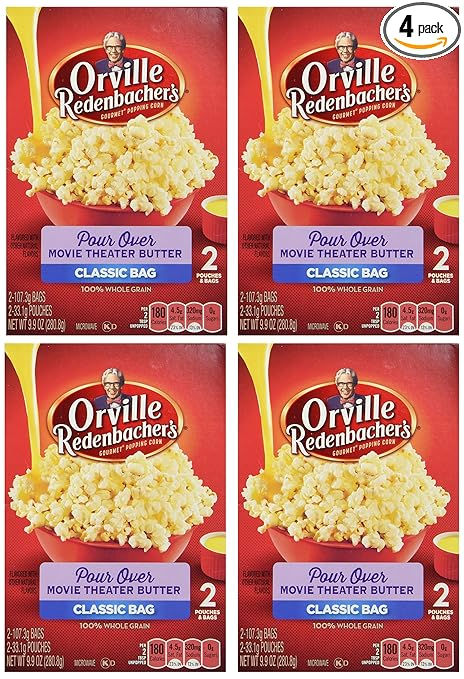 Orville Redenbacher Pour Over Movie Theater Butter Popcorn 9.9 oz Box Front View