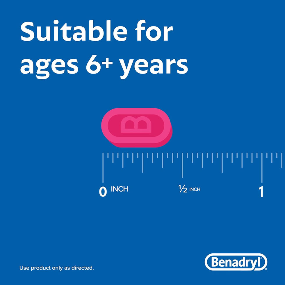 Benadryl Allergy Relief Multi-Symptom Tablets Packaged for Travel