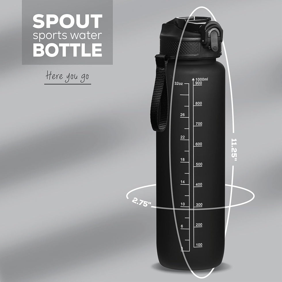 YOU GOT THIS LIVING Leakproof Time Marker Water Bottle Side Angle