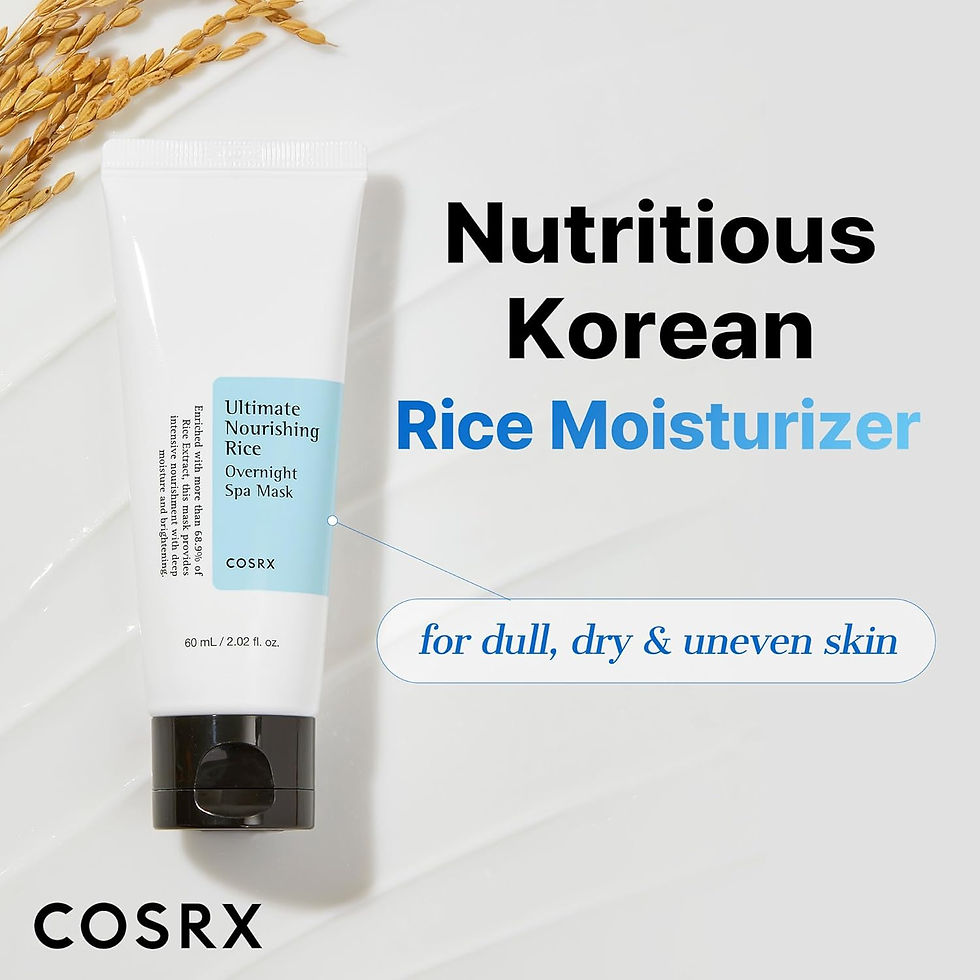 COSRX Rice Overnight Spa Mask Tube and Box Packaging