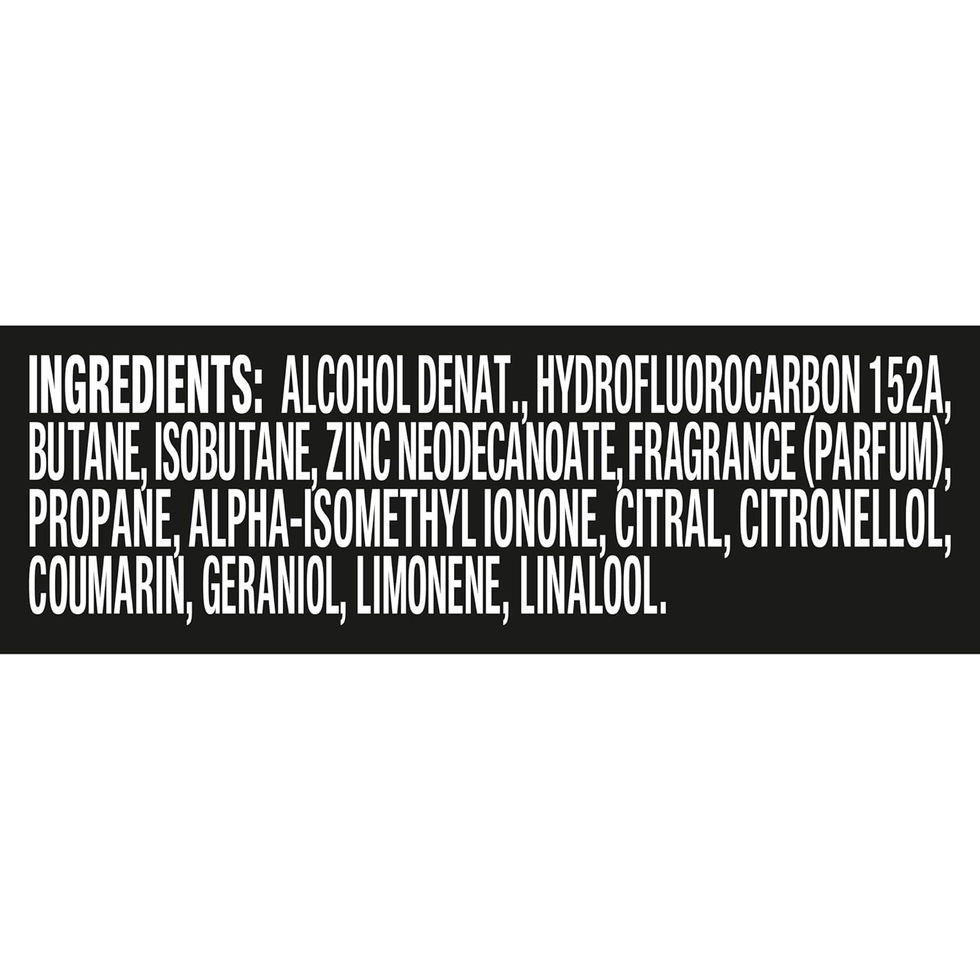 AXE Blue Lavender Premium Deodorant Spray for Men 72H Odor Protection Back Label