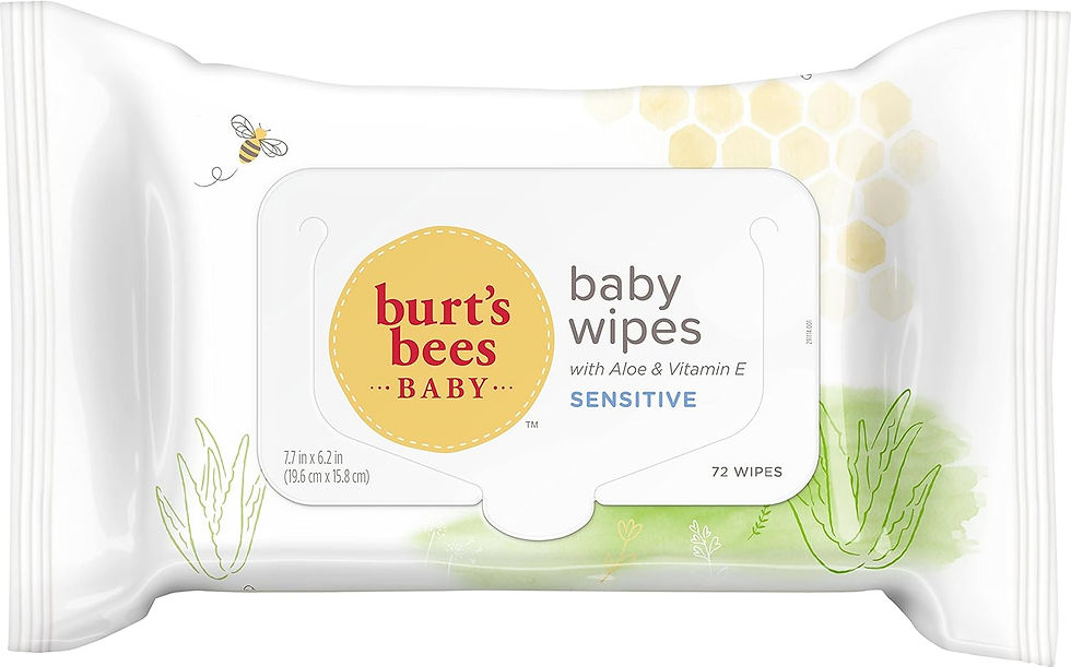 Burt's Bees Baby Chlorine-Free Wipes 72 Count Box Front View