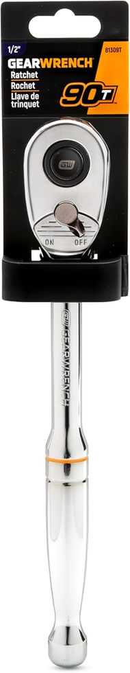 GEARWRENCH 81309T Ratchet Close-Up, Polished Chrome Finish