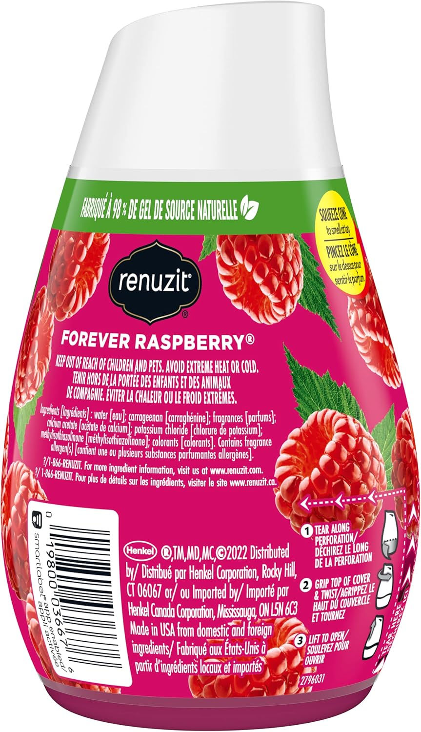 Renuzit Forever Raspberry Gel Cones Close-Up Adjustable Fragrance Level