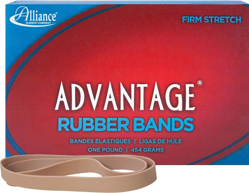 Alliance Rubber Advantage Rubber Bands #107 40 Count 1 lb Box Front View
