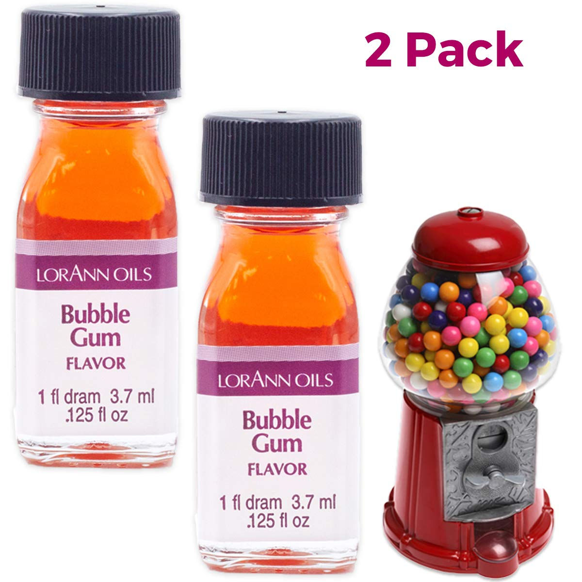 LorAnn Oils 0.125 fl oz Bubble Gum Flavoring Side View