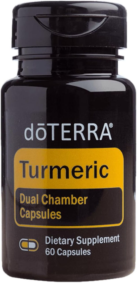 doTERRA Turmeric Dual Chamber Capsules Bottle Front View