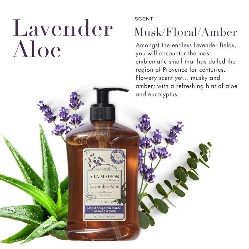 A LA MAISON Lavender Aloe Liquid Soap 3-Pack with Recycled BPA-Free Bottles
