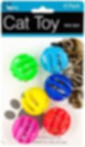Bulk Buys Balls with Bells Cat Toys Set – Colorful Vented Plastic Balls Front View