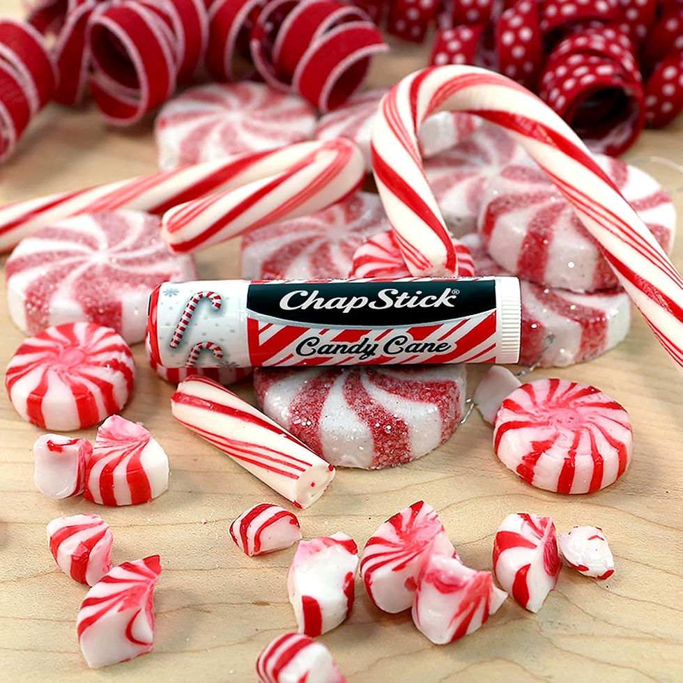 ChapStick Bulk Lip Balm Candy Cane 12-Pack Side & Top Packaging