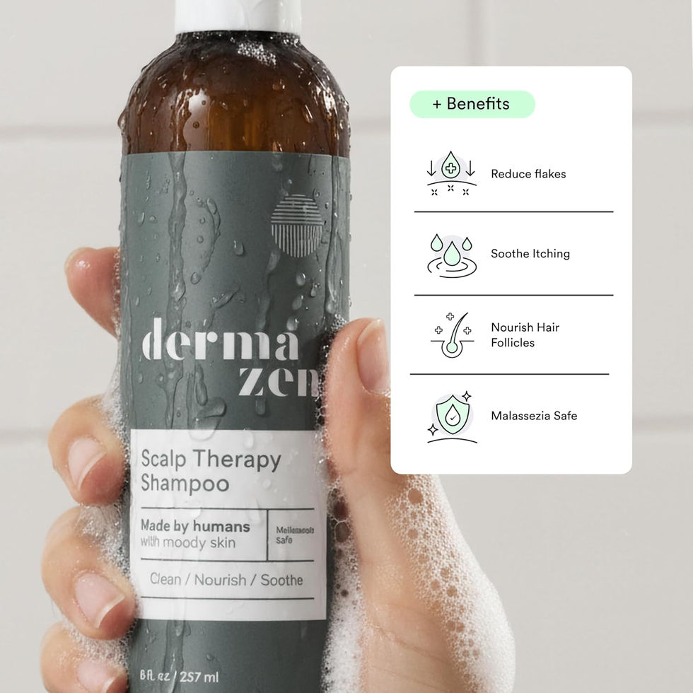 Dermazen Oil-Free Scalp Therapy Shampoo for Seborrheic Dermatitis – Back Label Ingredients
