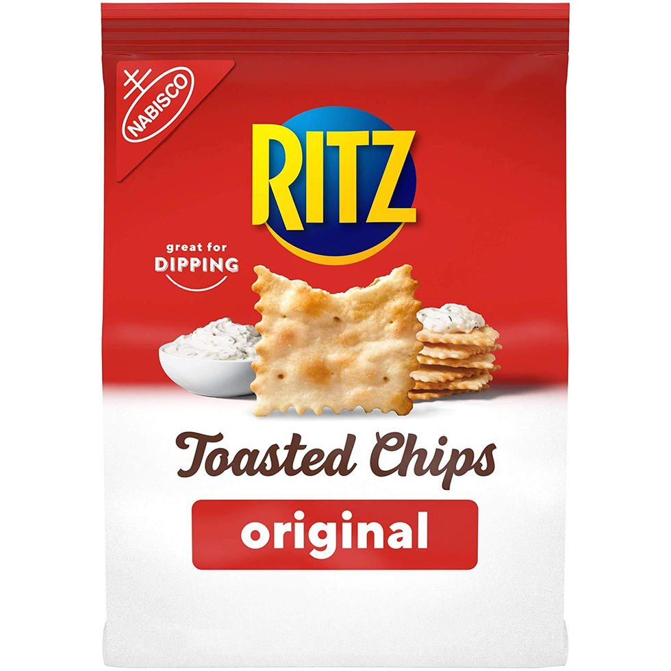 RITZ Toasted Chips Original 8.1 oz Pack of 2 Front View