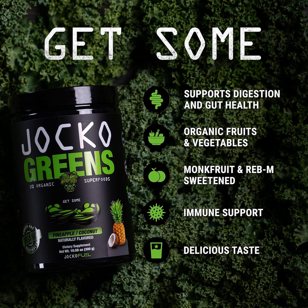 Jocko Fuel Daily Greens Powder Nutritional Facts and Ingredients Label