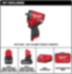 Red/Black Milwaukee M12 12V Battery Powered Impact Wrench Angle View