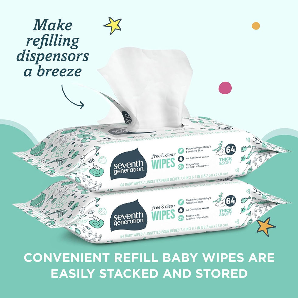 Seventh Generation Free & Clear Baby Wipes Gentle for Sensitive Skin