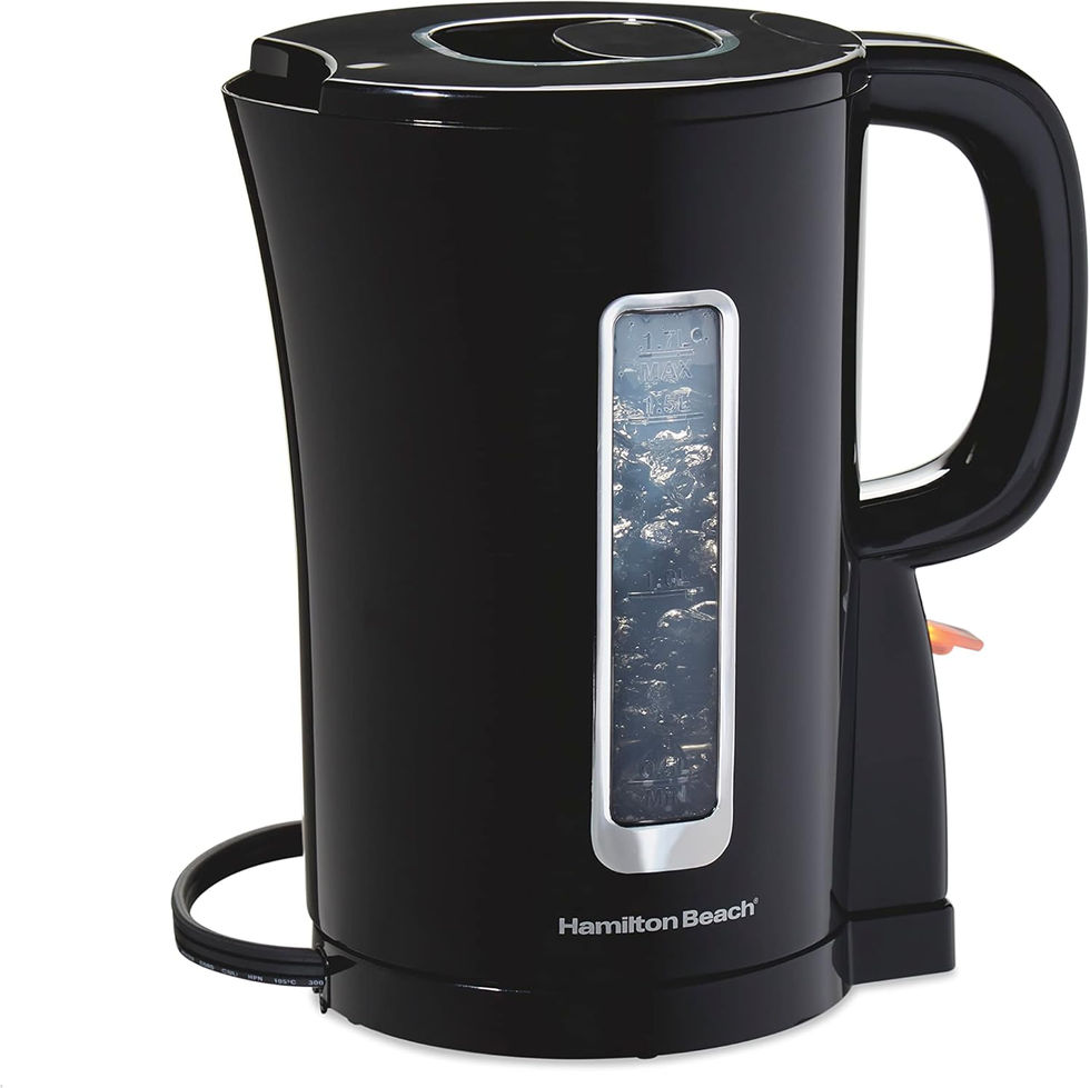 Hamilton Beach Electric Tea Kettle 1.7L Black Model 41038 Front View