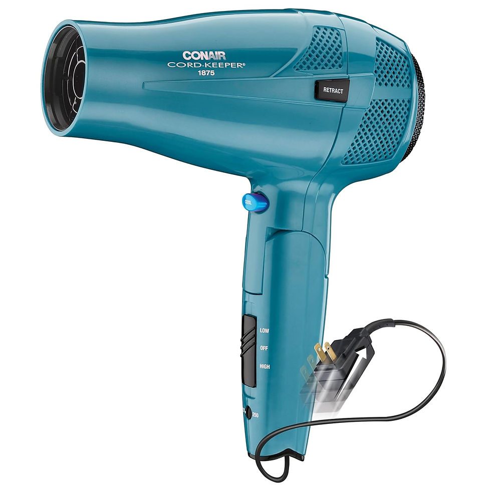Conair Cord-Keeper 1875W Travel Hair Dryer Teal Front View