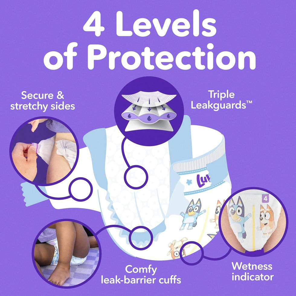 Luvs Bluey Platinum Protection Diapers Size 5 – 172 Count Box Front View