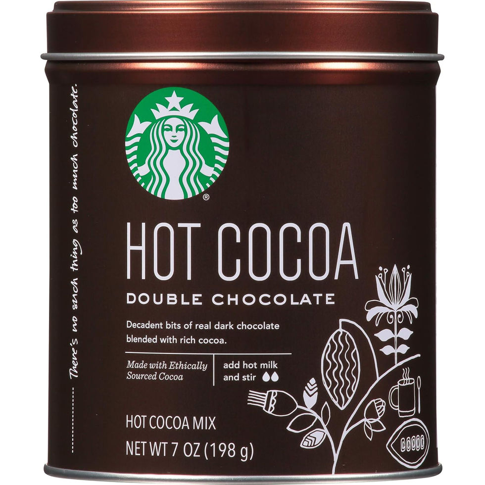 Starbucks Hot Cocoa Mix Tin, Double Chocolate, 7-Ounce, Front View