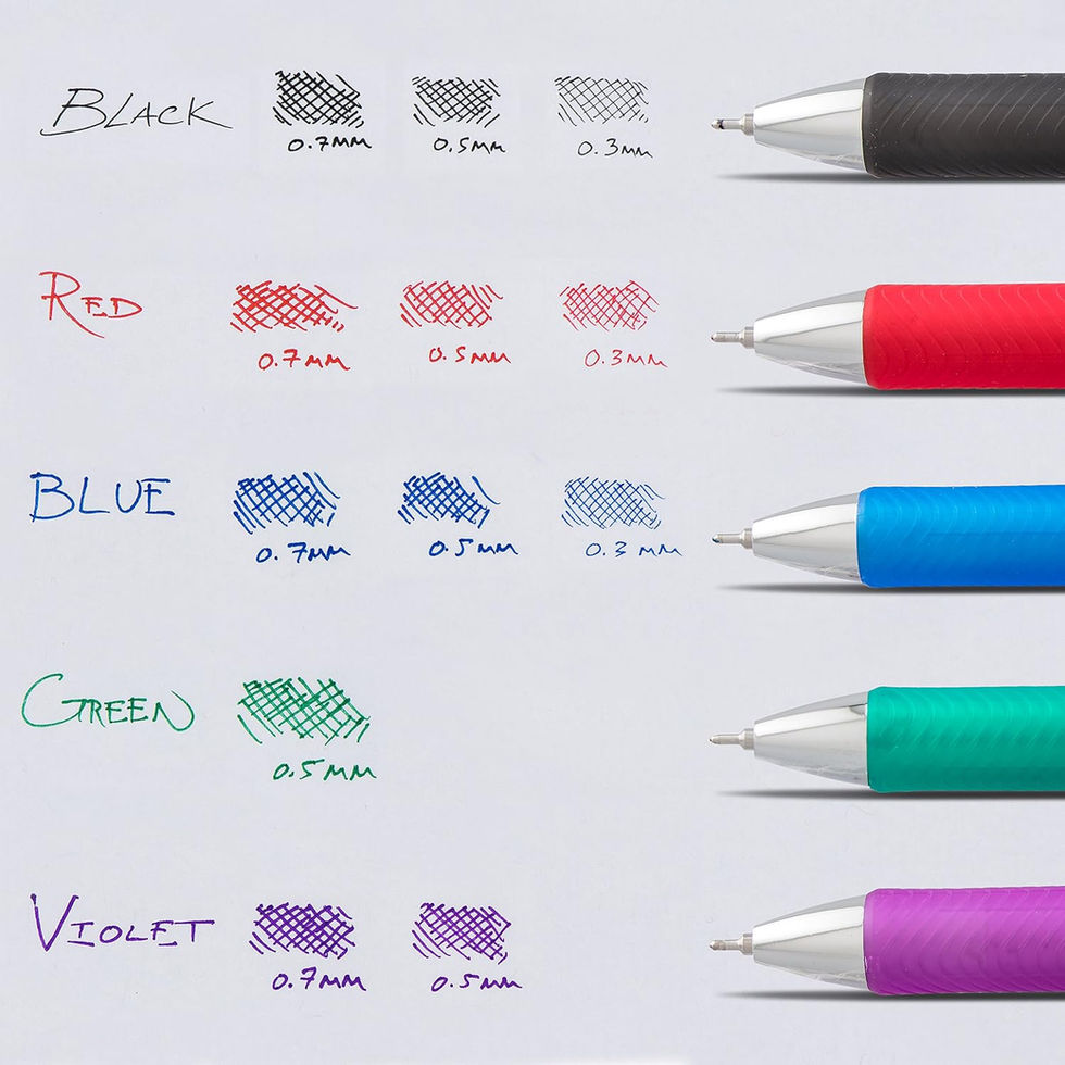 Pentel EnerGel RTX Gel Pen Ultra-Fine Tip Assorted Ink Writing Close-Up