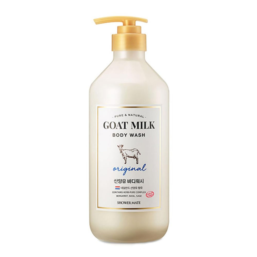 SHOWERMATE Goat Milk Body Wash Original Baby Powder 27 fl oz Bottle Front View